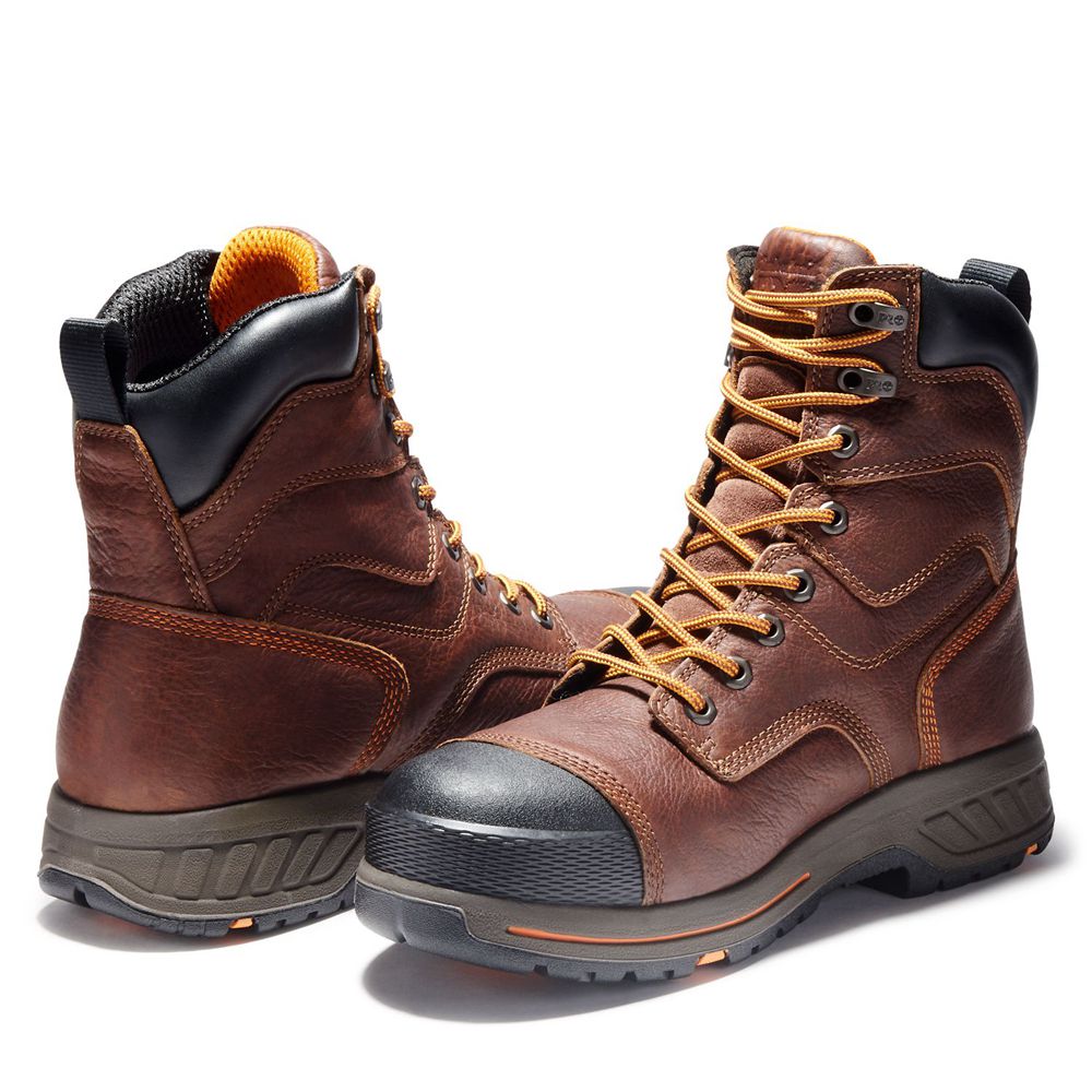 Bocanci De Muncă Timberland Barbati Maro - Pro® Helix Hd 8\" Comp Toe - Romania - LFTDZJ825